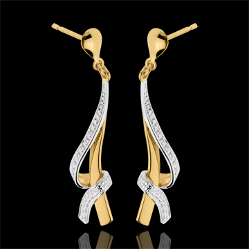 ventas on line Pendientes anudados oro amarillo empedrados