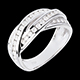 regalos  mujer Anillo trenzado oro blanco empedrado - 0.63 quilates - 38 diamantes