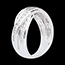 bodas Anillo trenzado oro blanco empedrado - 0.63 quilates - 38 diamantes