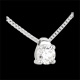 regalos   Collar Solitario oro blanco   - 0.26 quilates