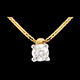 regalos mujer Collar Solitario oro amarillo  - 0.26 quilates