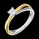 comprar on line Solitario d�o oro amarillo-oro blanco - 0.23 quilates