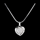 joyas en oro Colgante Sweetheart blanco - 18 diamantes