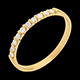 joyer�a Alianza oro amarillo semi empedrado - engaste pasador - 10 diamantes