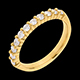 regalo mujer Alianza oro amarillo semi empedrado - engaste garras - 0.5 quilates - 11 diamantes