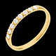 venta Alianza oro amarillo semi empedrado - engaste pasador - 0.25 quilates - 8 diamantes