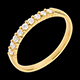 regalos Alianza oro amarillo semi empedrado - engaste garras - 0.25 quilates - 9 diamantes