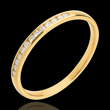 regalos mujer Alianza oro amarillo semi empedrado - engaste ra�l - 13 diamantes