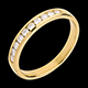 bodas Alianza oro amarillo semi empedrado - engaste ra�l - 0.25 quilates - 10 diamantes