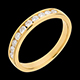 comprar on line Alianza oro amarillo semi empedrado - engaste ra�l  - 0.3 quilates - 10 diamantes