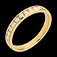 compra on line Alianza oro amarillo semi empedrado - engaste ra�l - 0.3 quilates - 10 diamantes