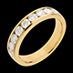regalos  mujer Alianza oro amarillo semi empedrado - engaste ra�l  - 1 quilates - 9 diamantes