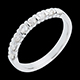 venta Alianza oro blanco semi empedrado - engaste pasador - 0.5 quilates - 8 diamantes