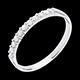 ventas Alianza oro blanco semi empedrado - engaste garras - 11 diamantes