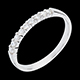 comprar on line Alianza oro blanco semi empedrado - engaste garras - 0.25 quilates - 9 diamantes
