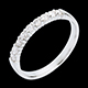 regalo mujer Alianza oro blanco semi empedrado - engaste garras - 0.25 quilates - 9 diamantes