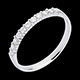 ventas en l�nea Alianza oro blanco semi empedrado - engaste garras - 11 diamantes