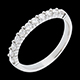 joya en oro Alianza oro blanco semi empedrado - engaste garras - 0.4 quilates - 11 diamantes