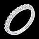 regalo mujer Alianza oro blanco semi empedrado - engaste garras - 0.5 quilates - 11 diamantes