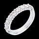 venta en l�nea Alianza oro blanco semi empedrado - engaste garras - 1 quilates - 9 diamantes