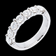 regalos Alianza oro blanco semi empedrado - engaste garras - 1.2 quilates - 7 diamantes