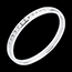 mujer Alianza oro blanco semi empedrado - engaste ra�l - 13 diamantes