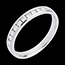 joya   Alianza oro blanco semi empedrado - engaste ra�l  - 0.25 quilates - 10 diamantes