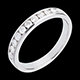 regalos  mujer Alianza oro blanco semi empedrado - engaste ra�l - 0.4 quilates - 11 diamantes