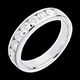 joyer�a Alianza oro blanco semi empedrado - engaste ra�l - 1 quilates - 9 diamantes