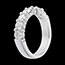 regalos Alianza oro blanco semi empedrado - engaste garras - 1.5 quilates - 7 diamantes