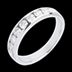 venta Alianza oro blanco semi empedrado - engaste ra�l - 0.5 quilates - 11 diamantes