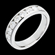 regalo mujer Alianza oro blanco semi empedrado - engaste ra�l - 1 quilates - 9 diamantes