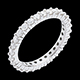 ventas Alianza oro blanco empedrado - engaste garras - 1.2 quilates - 30 diamantes