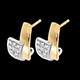 regalos Pendientes tr�pico oro amarillo empedrados - 24 diamantes