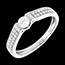 compra en l�nea Solitario arco empedrado oro blanco - 0.38 quilates - 29 diamantes