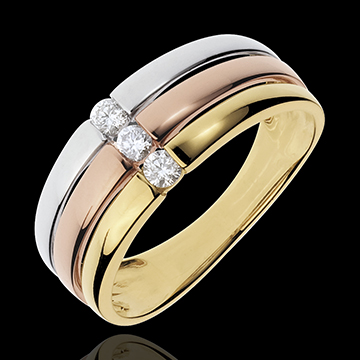 venta en l�nea Anillo Triolog�a Trinidad - 3 oros - 3 diamantes