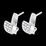 joya en oro Pendientes tr�pico oro blanco empedrados - 24 diamantes