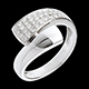 plater�a Anillo tr�pico oro blanco empedrado  - 0.26 quilates - 34 diamantes