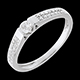 venta en l�nea Solitario arco oro blanco empedrado - 0.25 quilates - 29 diamantes