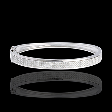 regalos  mujer Junco  oro blanco empedrado - - 1.01 quilates - 144 diamantes