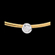 regalos  mujer   Collar cable oro amarillo  peque�o diamante 