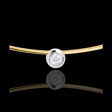 joyer�a Collar cable oro amarillo alfiler diamante 