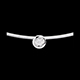 plater�a Collar cable oro blanco rosa diamante 
