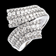 ventas on line Anillo mint�n empedrado  - 1.1 quilates - 108 diamantes