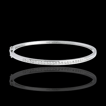regalos  mujer Pulsera junco pasador - oro blanco - 0.75 quilates - 25 diamantes