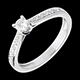 compra Imprescindible  Solitario oro blanco empedrado