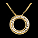 joya Collar p�ndulo oro amarillo empedrado - 22 diamantes