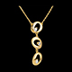 comprar en l�nea Collar gotas de agua oro amarillo - 3 diamantes