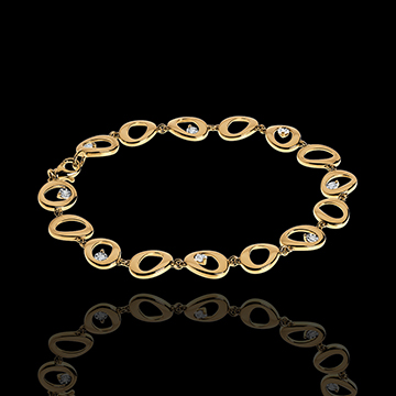 regalos  mujer Pulsera gotas oro amarillo y diamantes - 8 diamantes