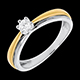 regalo mujer Solitario arco oro blanco-oro amarillo